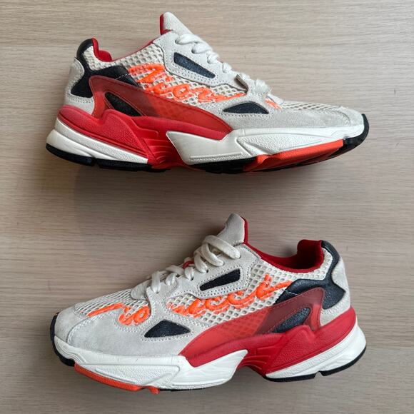 Adidas Fiorucci x Falcon Off White/Red/Solar Orange Size 8.5W